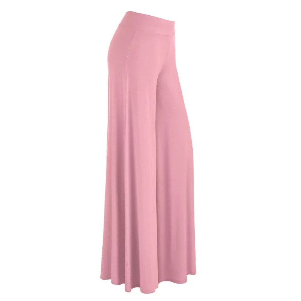 Made by Johnny Women's Solid Casual Comfy Stretchy Wide Leg Palazzo Lounge Pants - Picture 5 of 8